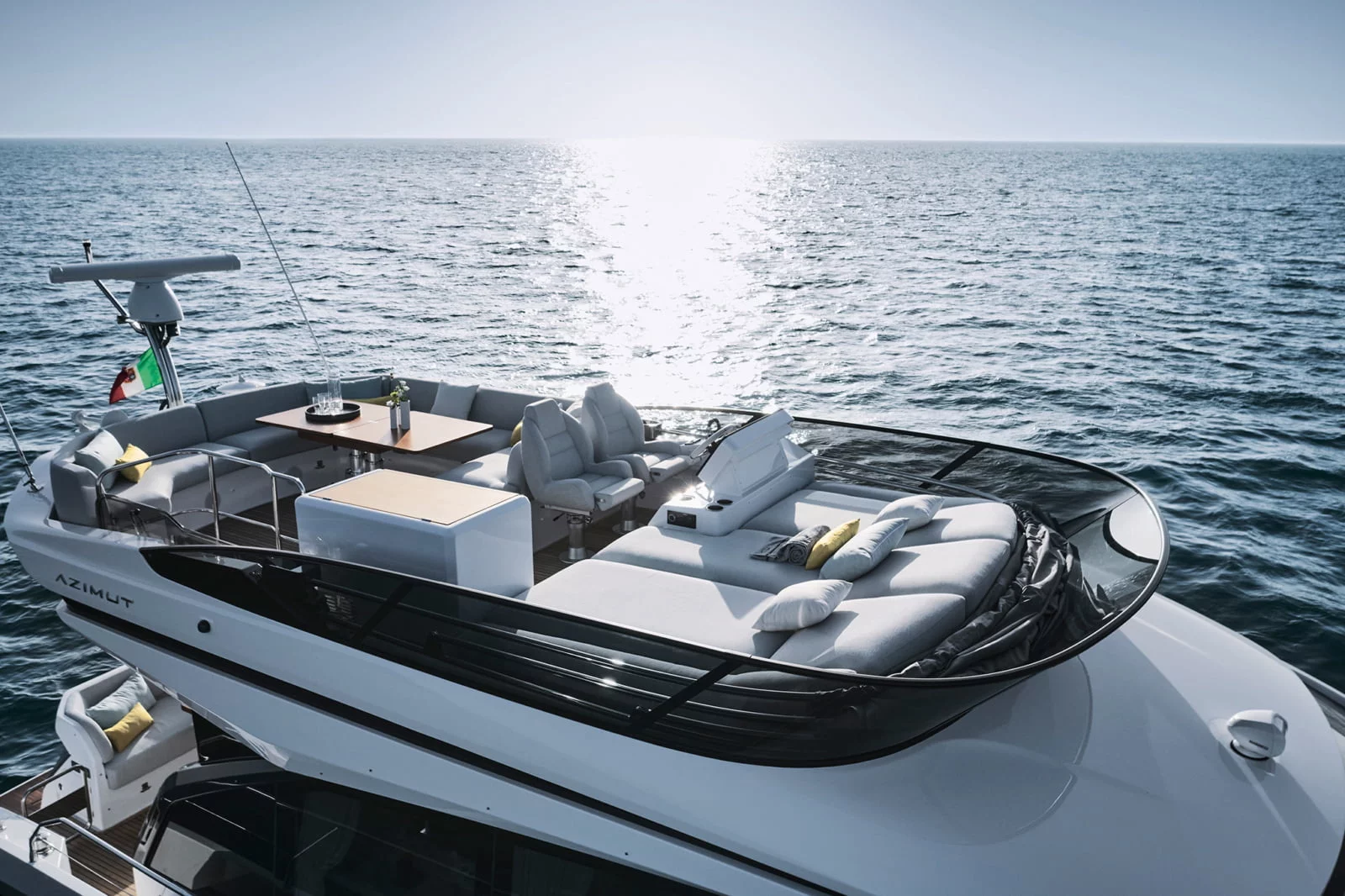 1 Giorno in Barca Costa Smeralda - Green Charter Azimut-Fly-53-Flybridge-3